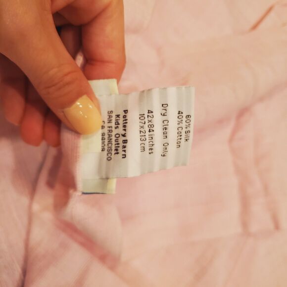 Pottery Barn Kids Outlet Silk Cotton Blend Curtain Panels 42x84 Baby Pink - Picture 6 of 10